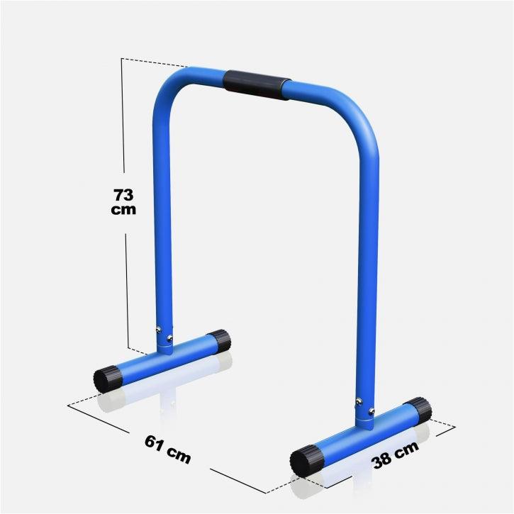 Push-up Stand Bar Parallettes Schwarz/Rot/Blau - Gorilla Sports DE