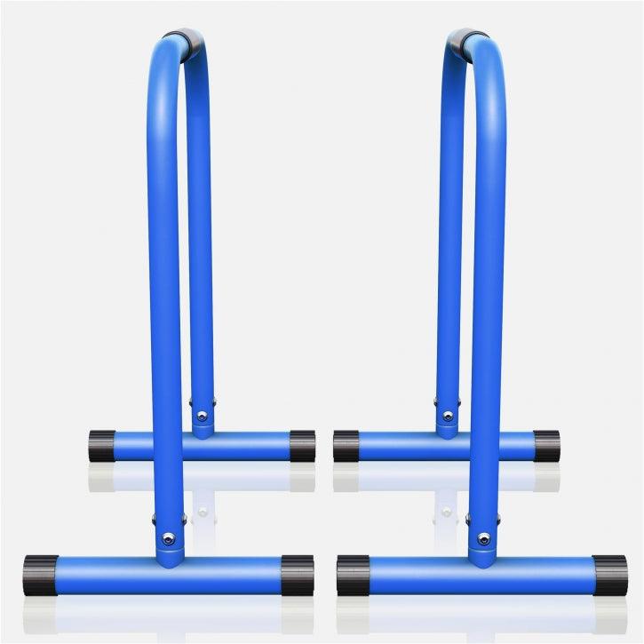 Push-up Stand Bar Parallettes Schwarz/Rot/Blau - Gorilla Sports DE