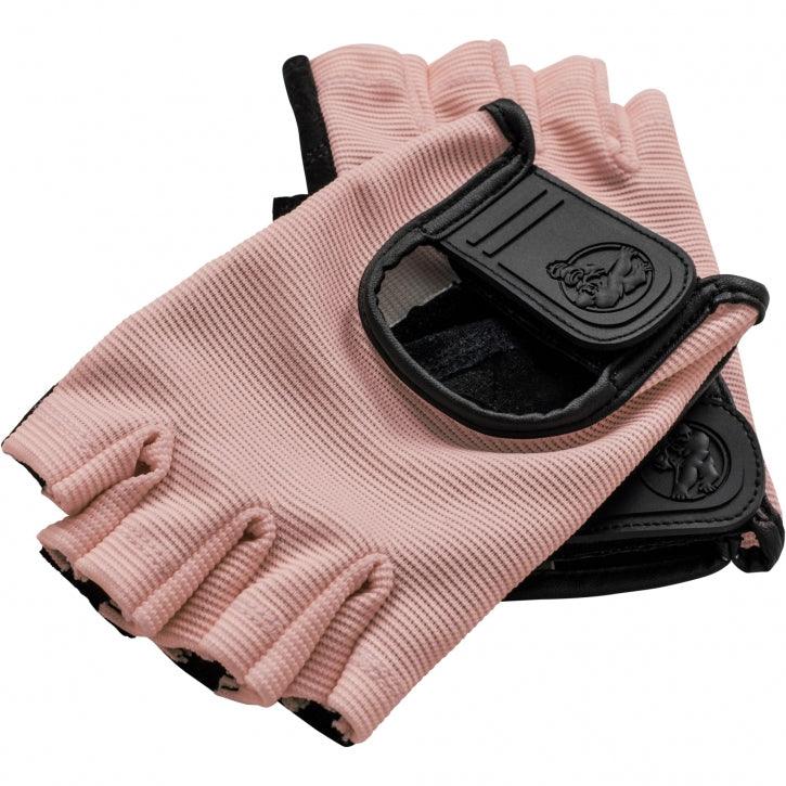 Fitness Handschuhe Leder in Schwarz/Rosa/Khaki - Gorilla Sports DE