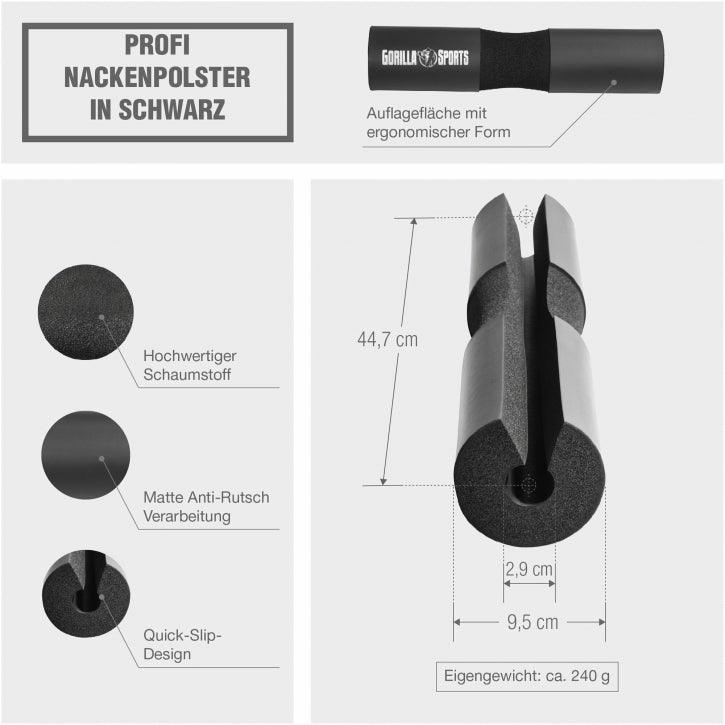 Profi Nackenpolster in Schwarz - Gorilla Sports DE