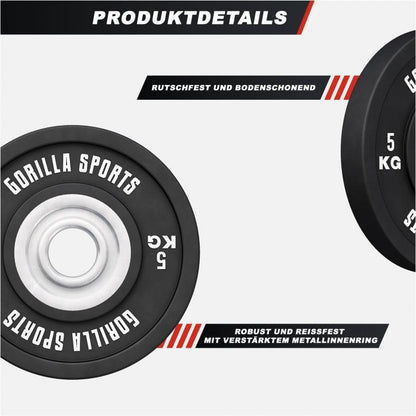 Bumper Plates Profi 5-25 KG - Gorilla Sports DE