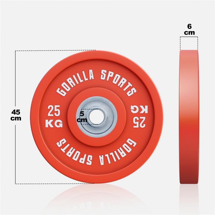 Bumper Plates Profi 5-25 KG - Gorilla Sports DE