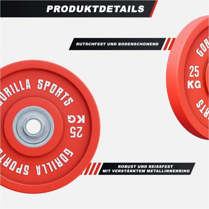 Bumper Plates Profi 5-25 KG - Gorilla Sports DE