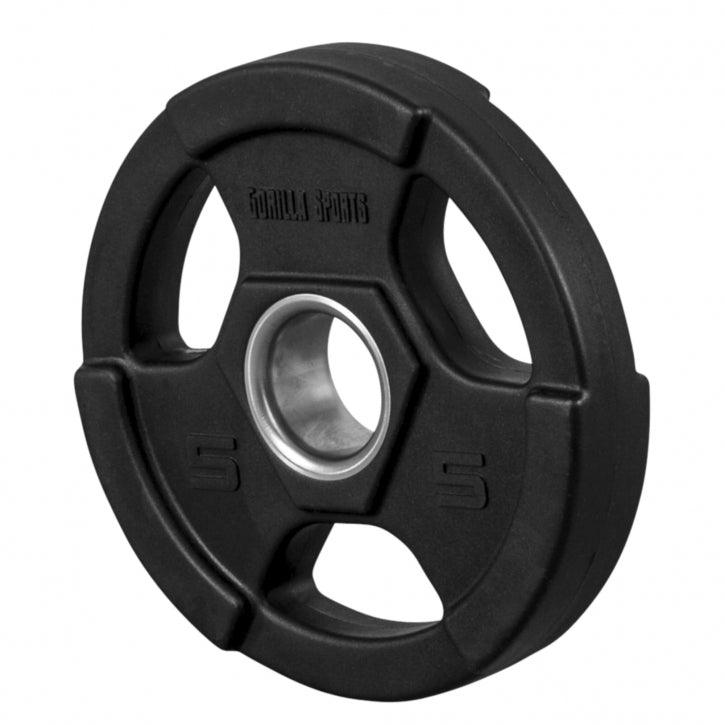 Hantelscheibe Profi 50/51mm Olympia Kunststoff Gripper 1,25-25 KG - Gorilla Sports DE