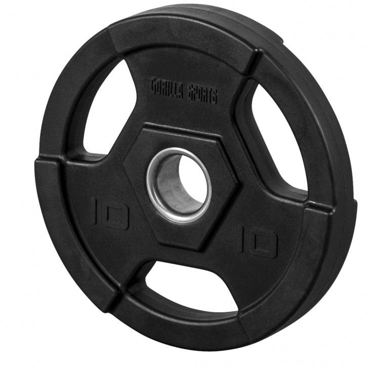 Hantelscheibe Profi 50/51mm Olympia Kunststoff Gripper 1,25-25 KG - Gorilla Sports DE