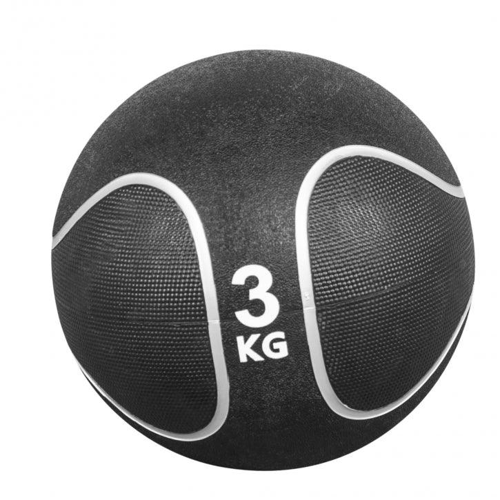 Medizinball Schwarz/Silber 1-10 KG - Gorilla Sports DE