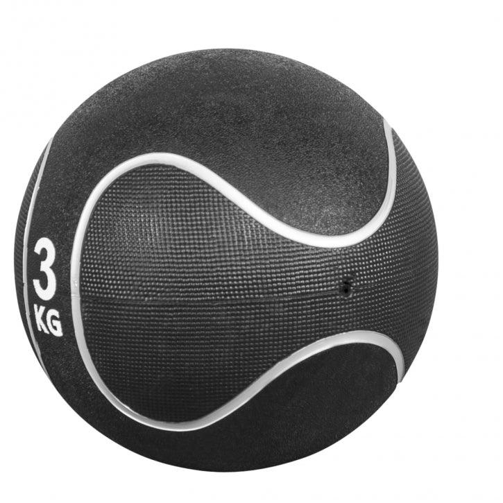 Medizinball Schwarz/Silber 1-10 KG - Gorilla Sports DE