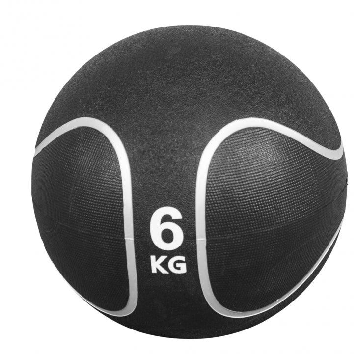 Medizinball Schwarz/Silber 1-10 KG - Gorilla Sports DE