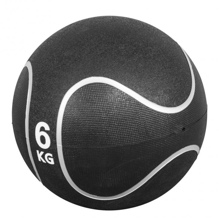 Medizinball Schwarz/Silber 1-10 KG - Gorilla Sports DE