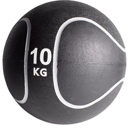 Medizinball Schwarz/Silber 1-10 KG - Gorilla Sports DE