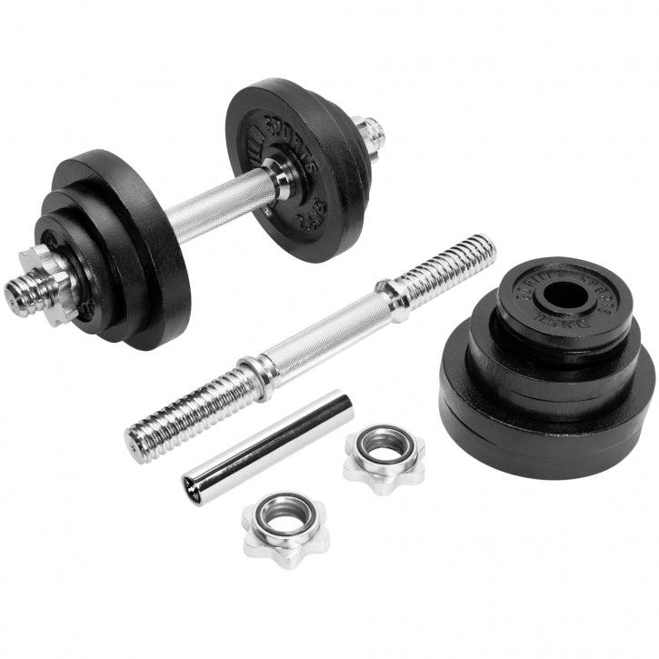 Hantelset Gusseisen 22 kg Verstellbar 2 in 1 - Gorilla Sports DE