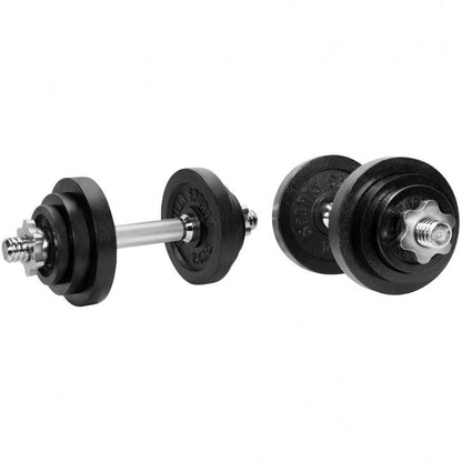 Hantelset Gusseisen 22 kg Verstellbar 2 in 1 - Gorilla Sports DE