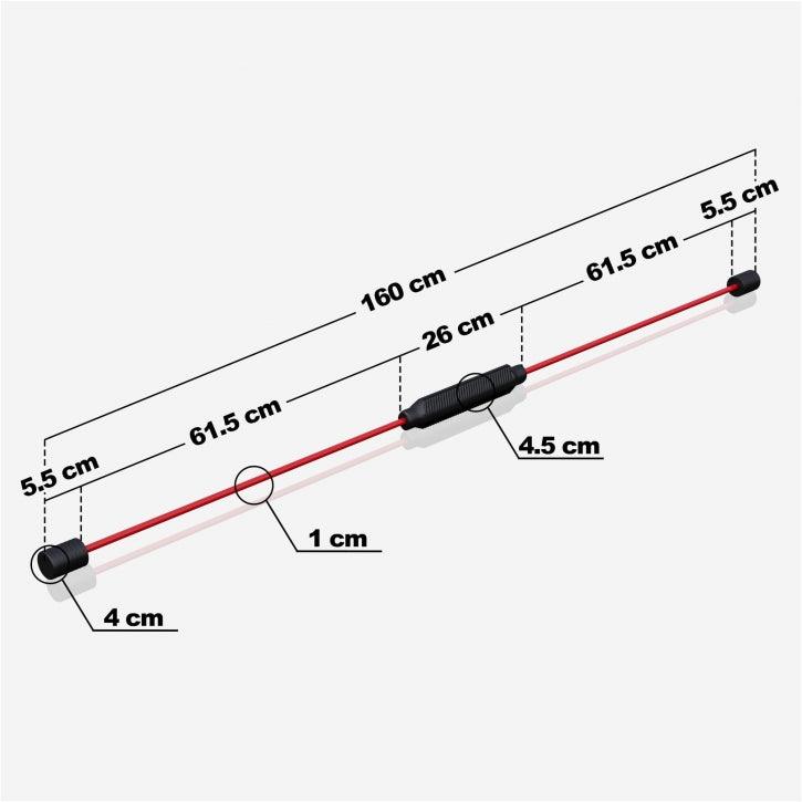 Schwungstab Rot/Schwarz 160 cm - Gorilla Sports DE