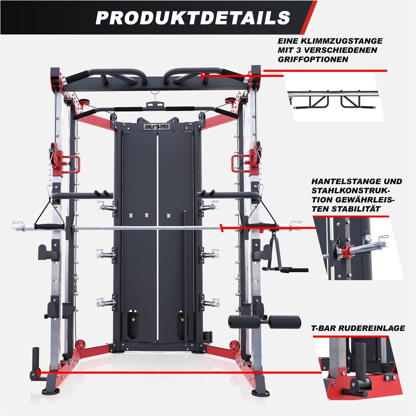 Multistation Power Rack mit Gewichten - Gorilla Sports DE