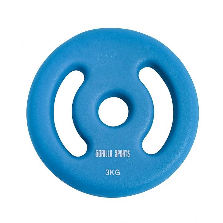 Hantelscheiben Set Neopren 1 - 5 KG - Gorilla Sports DE