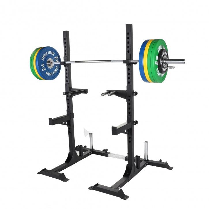 Squat Rack inkl. Olympia Langhantelset Profi 140 kg - Gorilla Sports DE