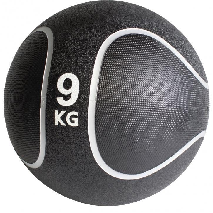 Medizinball Schwarz/Silber 1-10 KG - Gorilla Sports DE