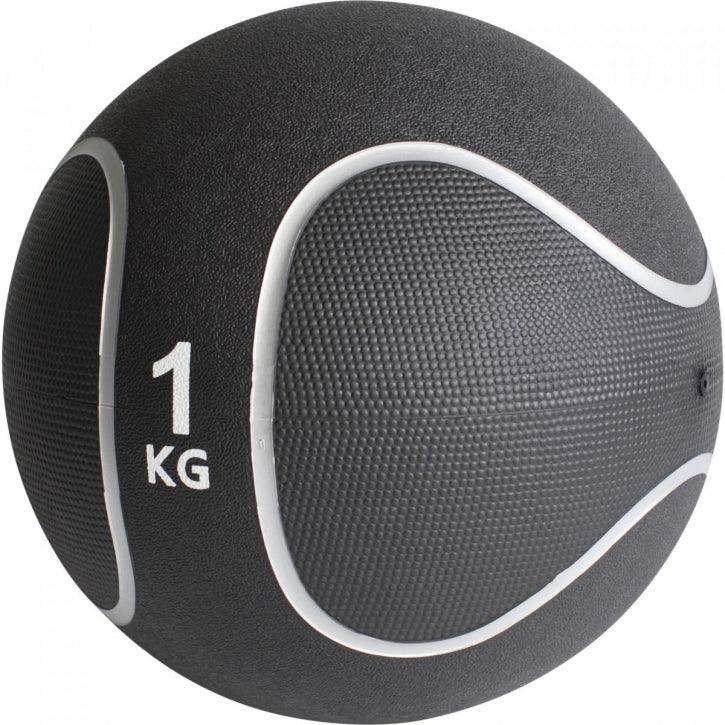 Medizinball Schwarz/Silber 1-10 KG - Gorilla Sports DE