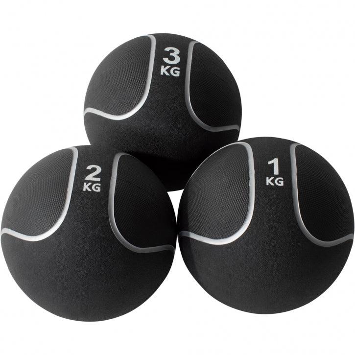 Medizinball Schwarz/Silber 1-10 KG - Gorilla Sports DE