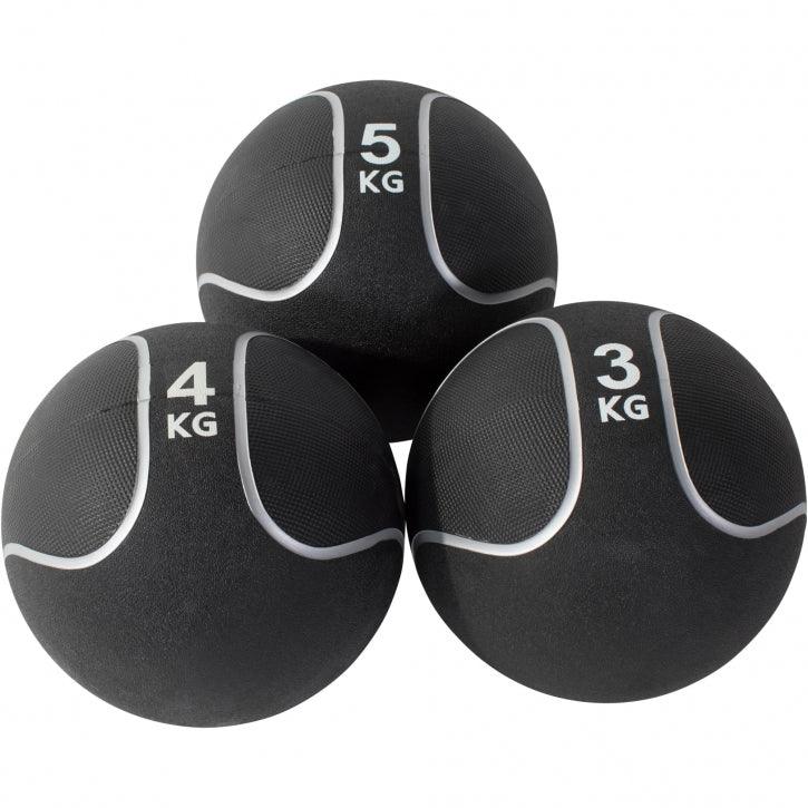 Medizinball Schwarz/Silber 1-10 KG - Gorilla Sports DE