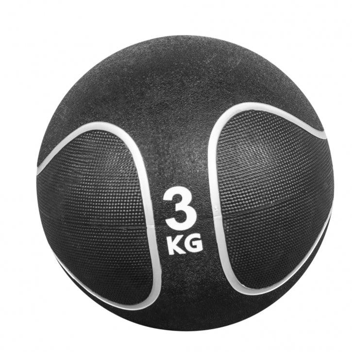 Medizinball Schwarz/Silber 1-10 KG - Gorilla Sports DE