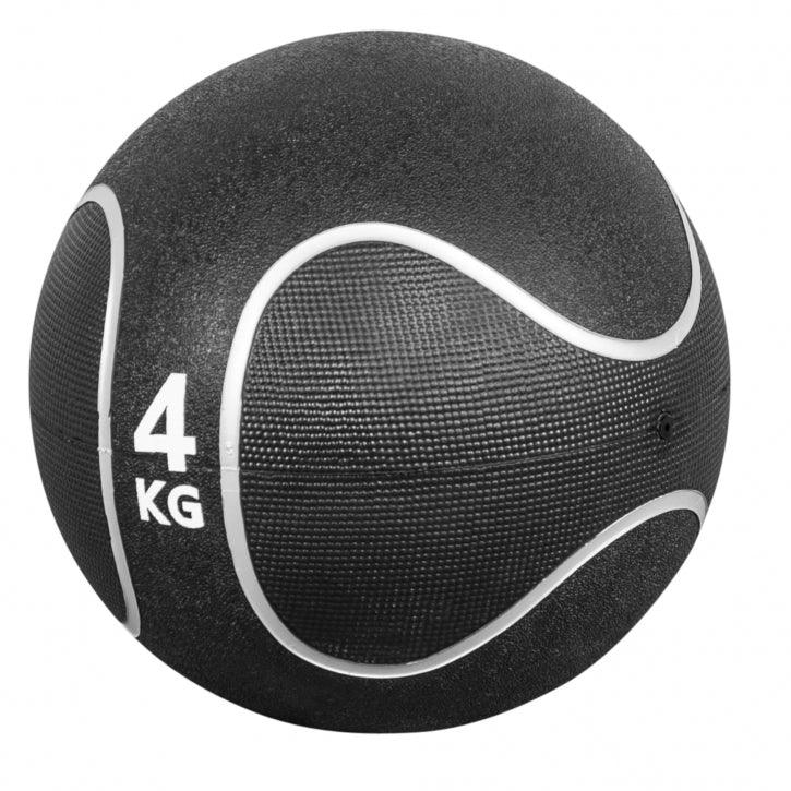 Medizinball Schwarz/Silber 1-10 KG - Gorilla Sports DE