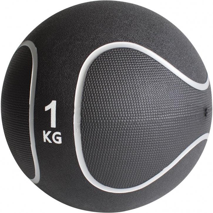 Medizinball Schwarz/Silber 1-10 KG - Gorilla Sports DE