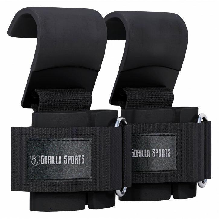 Zughilfen mit Haken 2-er Set Schwarz/Weiß - Gorilla Sports DE