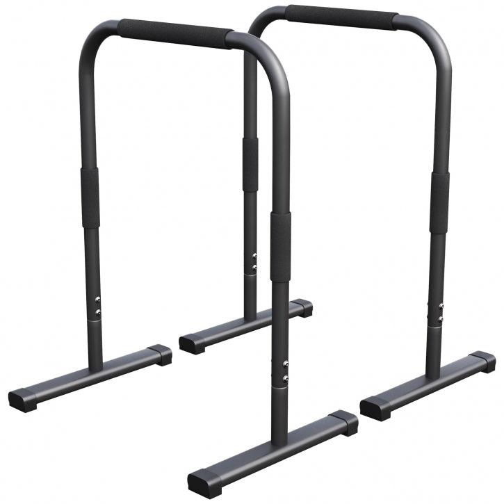 Push Up Stand Dip Barren Schwarz/Rot/Blau - Gorilla Sports DE