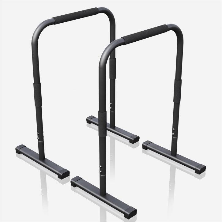 Push Up Stand Dip Barren Schwarz/Rot/Blau - Gorilla Sports DE