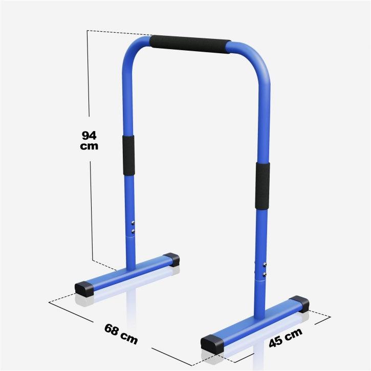 Push Up Stand Dip Barren Schwarz/Rot/Blau - Gorilla Sports DE