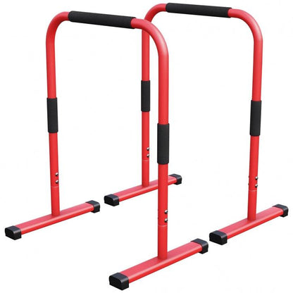 Push Up Stand Dip Barren Schwarz/Rot/Blau - Gorilla Sports DE