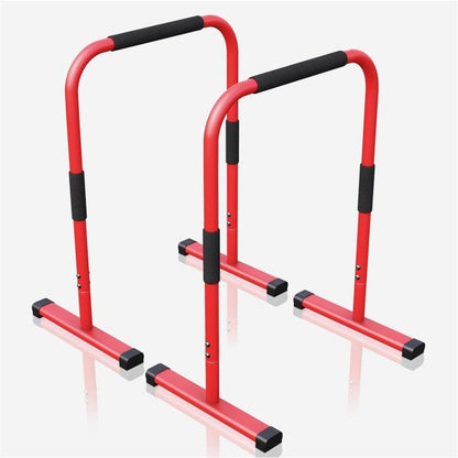 Push Up Stand Dip Barren Schwarz/Rot/Blau - Gorilla Sports DE