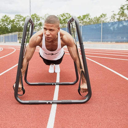 Push-up Stand Bar mit Griffen Schwarz - Gorilla Sports DE