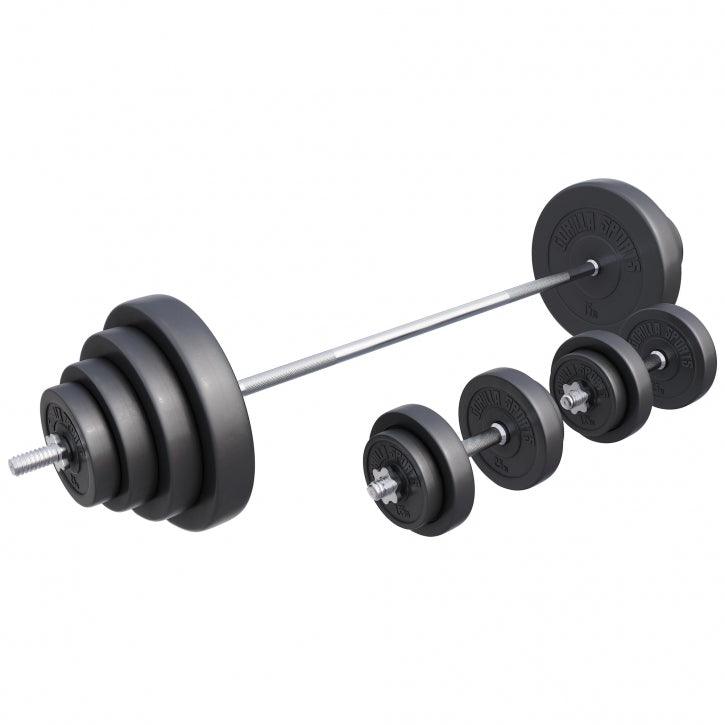 Langhantelset Kunststoff 60 kg - 130 kg - Gorilla Sports DE