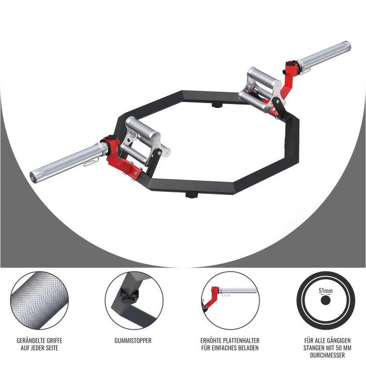 Multi Grip Trap Bar schwarz/rot - Gorilla Sports DE