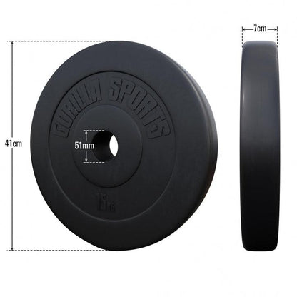 Hantelscheibe Olympia 50/51mm Kunststoff 1,25KG - 15KG - Gorilla Sports DE