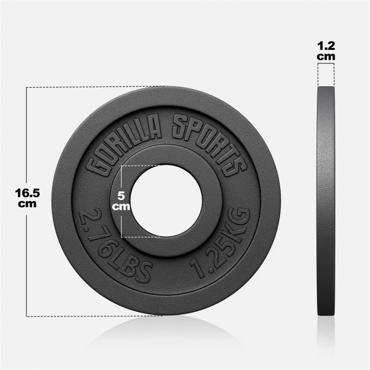 Hantelscheibe Olympia Gusseisen 50/51 mm - Gorilla Sports DE