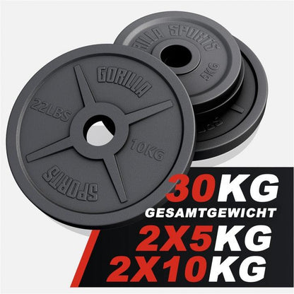 Hantelscheibe Olympia Gusseisen 50/51 mm - Gorilla Sports DE