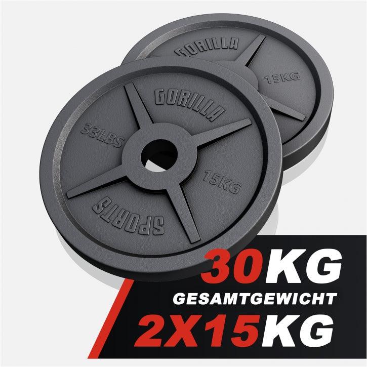 Hantelscheibe Olympia Gusseisen 50/51 mm - Gorilla Sports DE