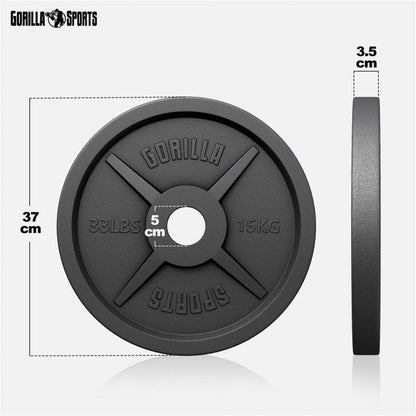 Hantelscheibe Olympia Gusseisen 50/51 mm - Gorilla Sports DE