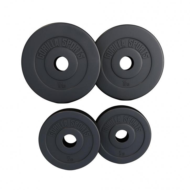 Hantelscheibe Olympia 50/51mm Kunststoff 1,25KG - 15KG - Gorilla Sports DE