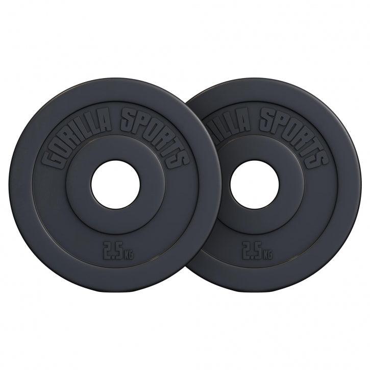 Hantelscheibe Olympia 50/51mm Kunststoff 1,25KG - 15KG - Gorilla Sports DE