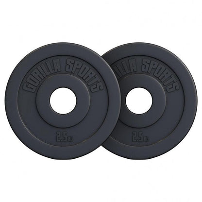 Hantelscheibe Olympia 50/51mm Kunststoff 1,25KG - 15KG - Gorilla Sports DE