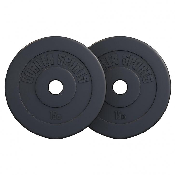 Hantelscheibe Olympia 50/51mm Kunststoff 1,25KG - 15KG - Gorilla Sports DE