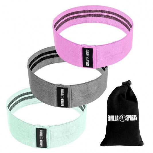 Hip Band 3er Set inkl. Tragebeutel - Gorilla Sports DE