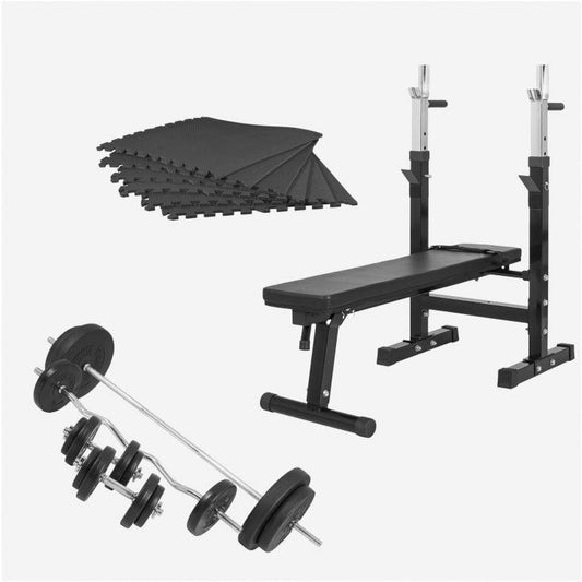 Hantelbank Komplettset 100 kg - Gorilla Sports DE