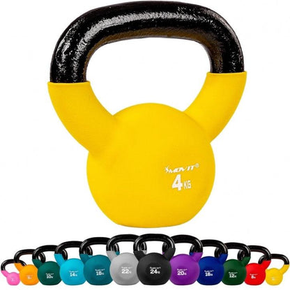 Kettlebell PRO, Gusseisen mit Neoprenbeschichtung 2 - 24 kg - Gorilla Sports DE