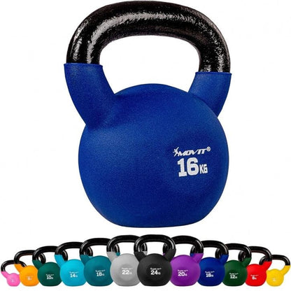 Kettlebell PRO, Gusseisen mit Neoprenbeschichtung 2 - 24 kg - Gorilla Sports DE