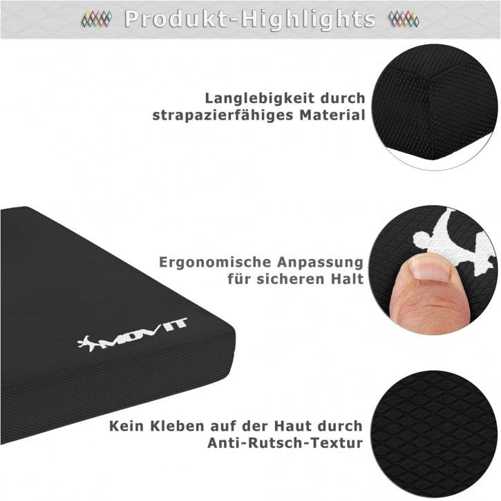 Balance Pad Sitzkissen schwarz mit Gymnastikband - Gorilla Sports DE